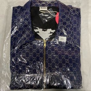 Navy Bravest Studios Jaquard Bones Jacket (Gucci)
